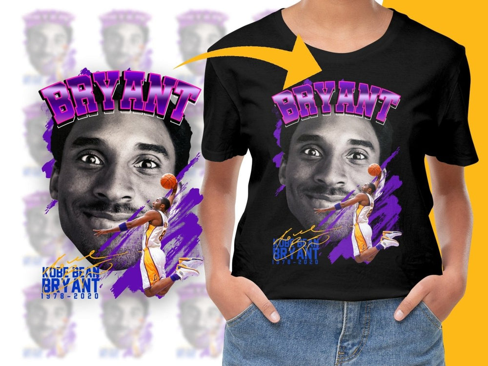 Iconic Kobe Bean Bryant Basketball Star 1978 - 2020 Bootleg PNG File - Teepew