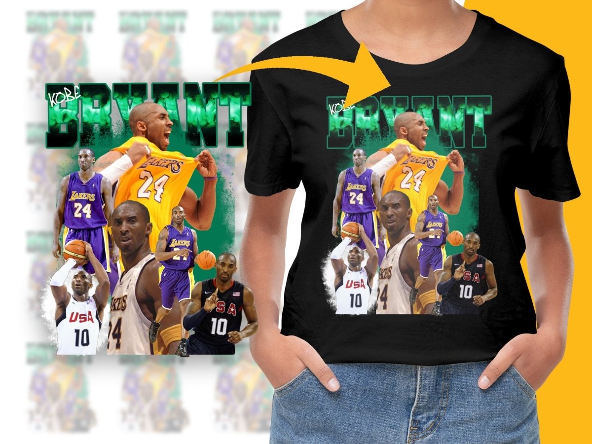 Iconic Kobe Bean Bryant Basketball Star Bootleg PNG File - Teepew