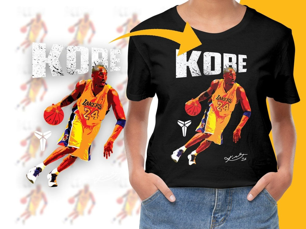 Iconic Kobe Bryant Basketball Legend Los Angeles Lakers PNG File - Teepew