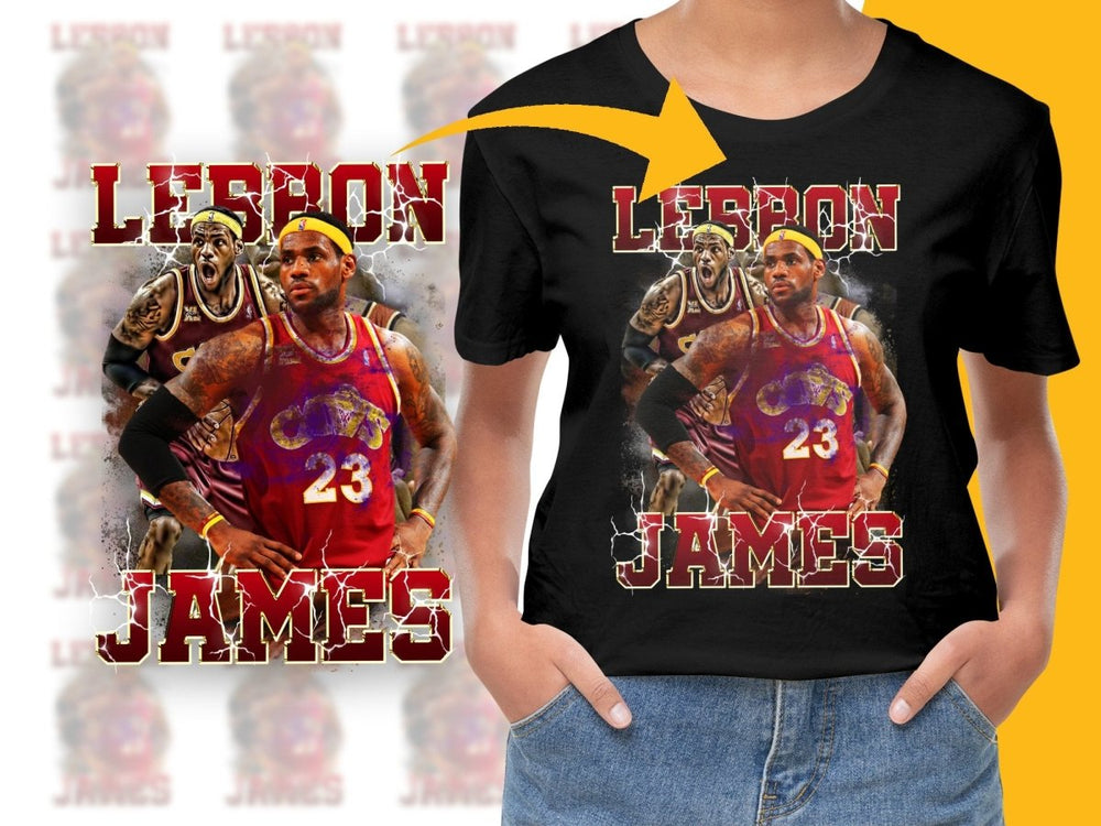 Iconic Lebron James Cavs Basketball Star Bootleg PNG File - Teepew
