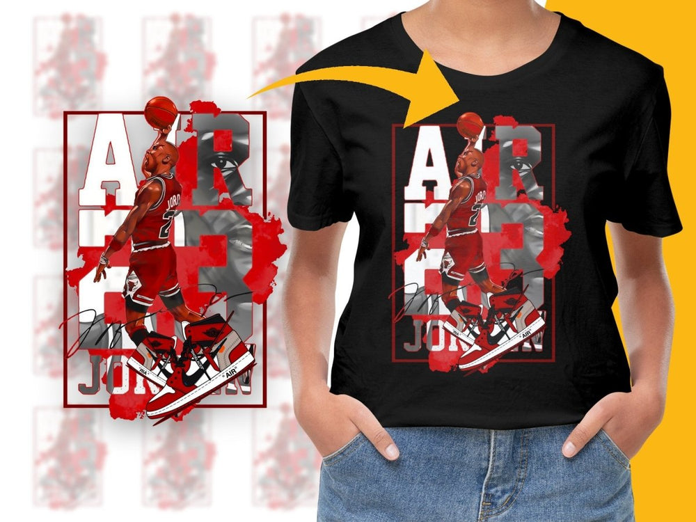Iconic Michael Sport Brand Air 23 Basketball Player PNG File - Teepew