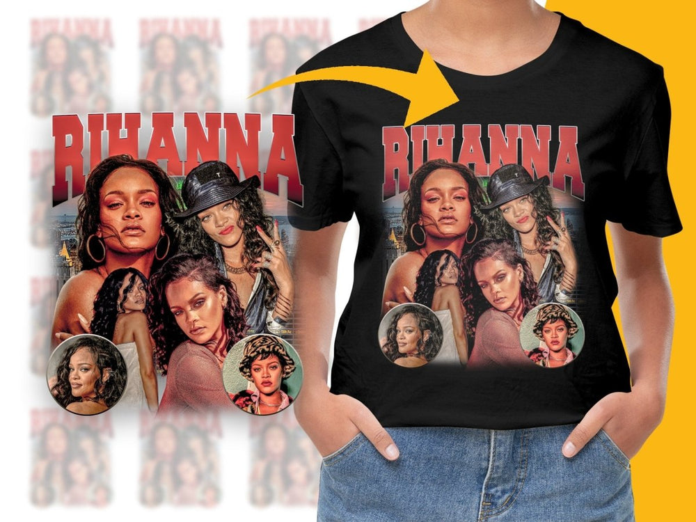 Iconic Music Artist Rihanna Graphic Bootleg PNG File - Teepew