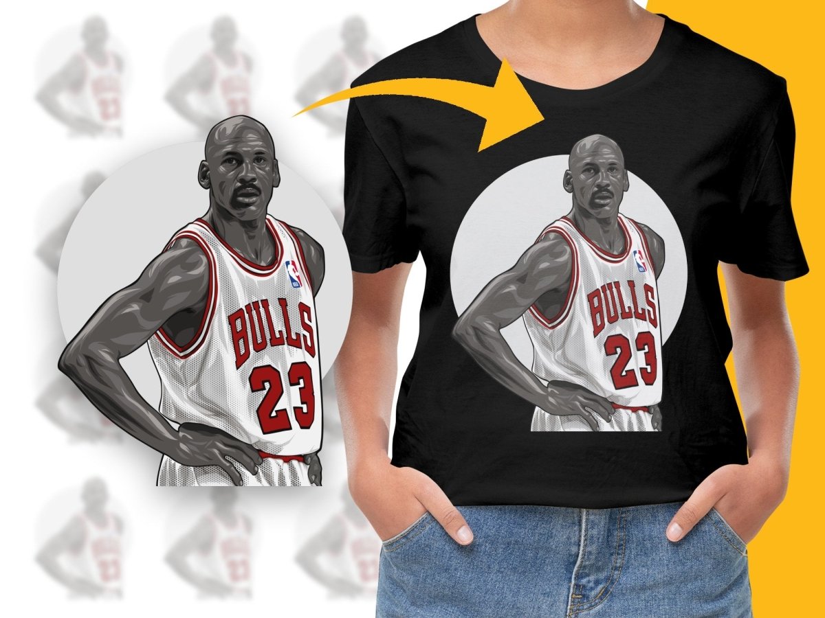 Iconic Number 23 Basketball Legend Bulls PNG File - Teepew