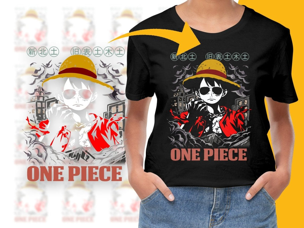Iconic One Piece Anime Luffy Character Graphic PNG File - Teepew