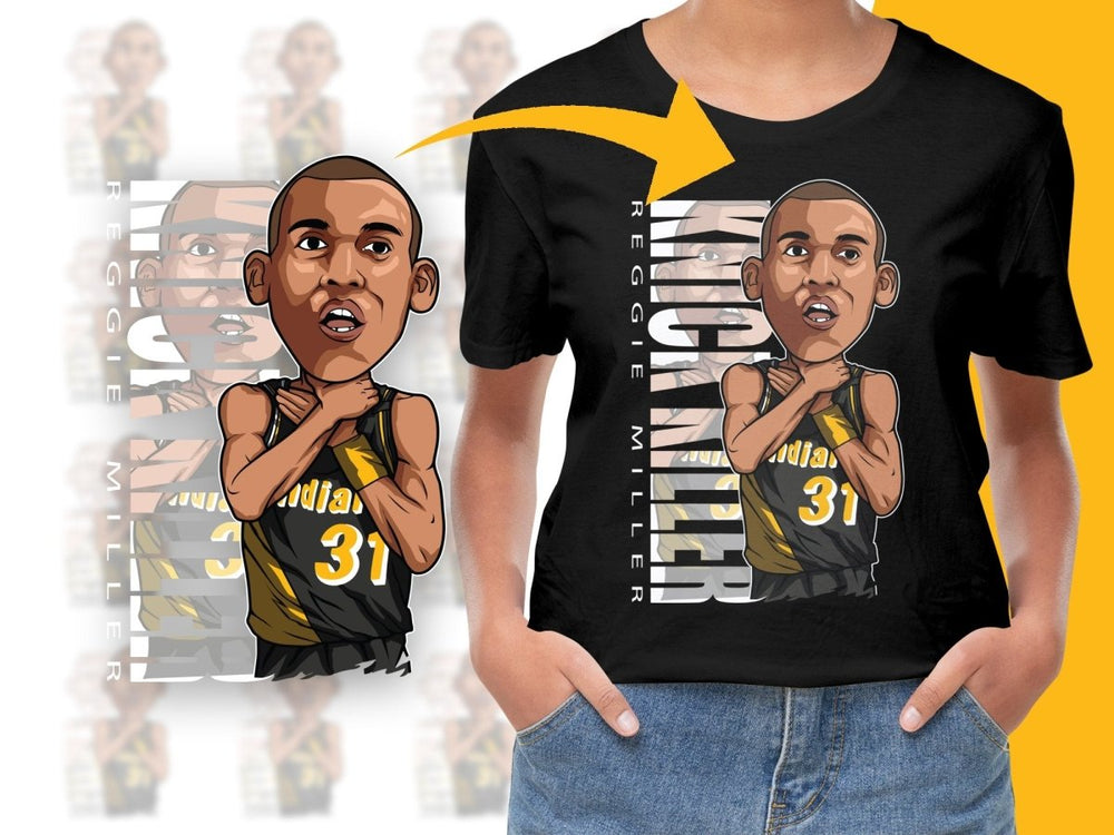 Iconic Reggie Miller Number 31 Basketball Player PNG File - Teepew