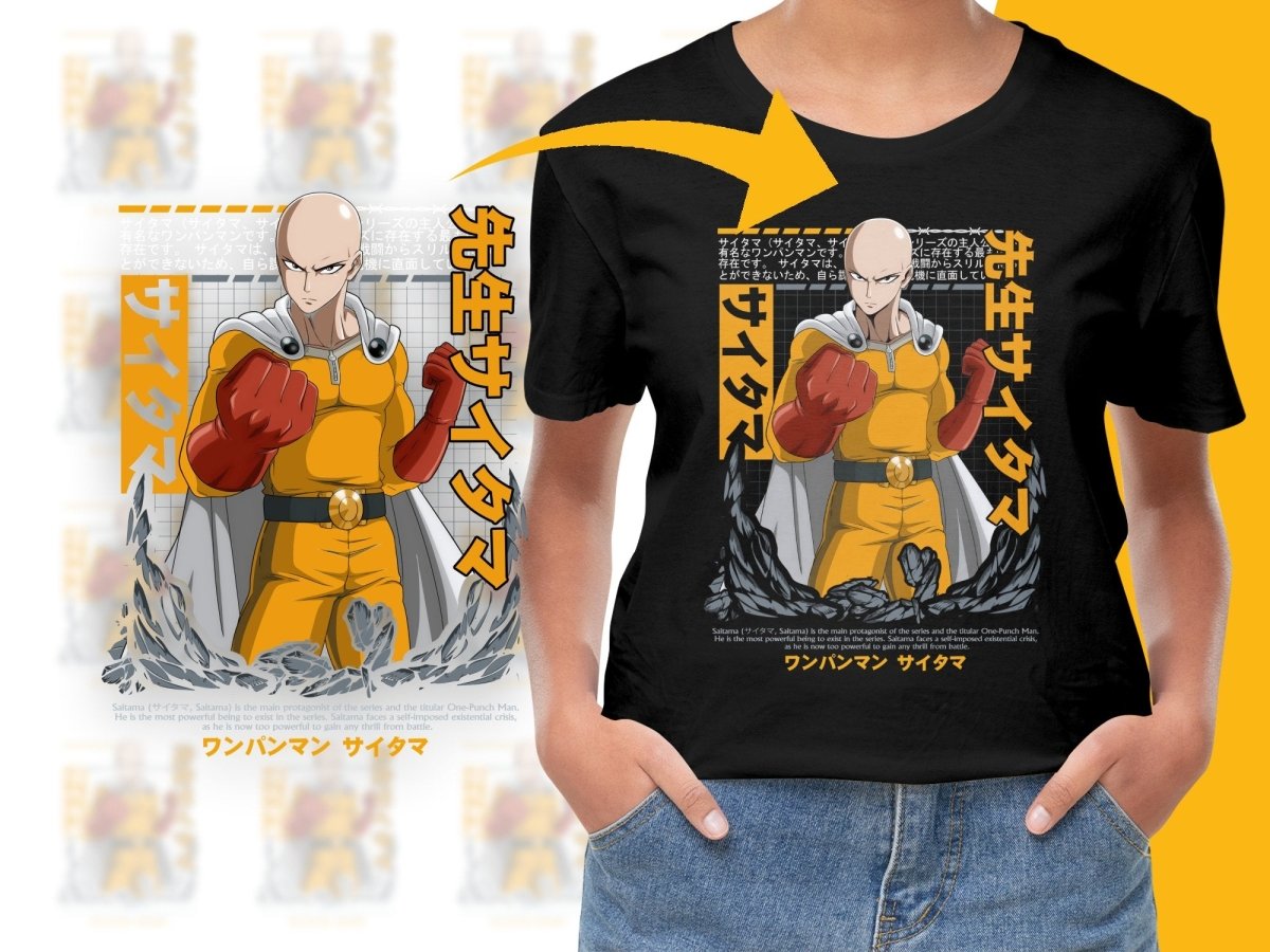 Iconic Saitama Anime Graphic PNG File - Teepew