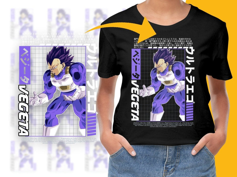 Iconic Saiyan Vegeta Anime Graphic PNG File - Teepew