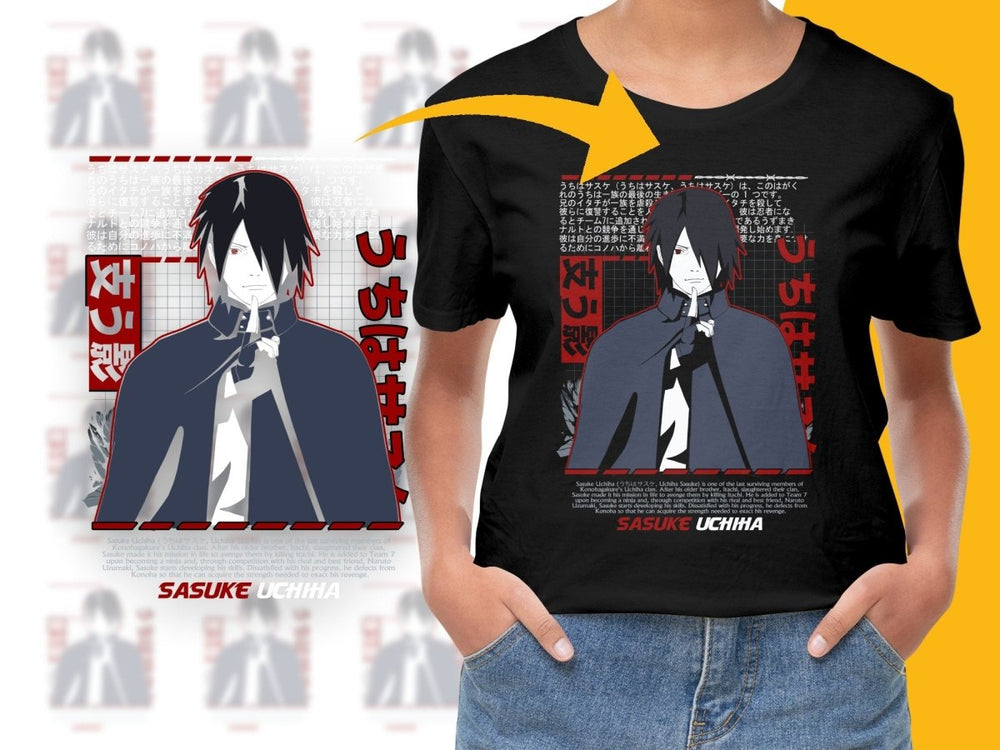 Iconic Sasuke Uchiha Design Graphic PNG File - Teepew
