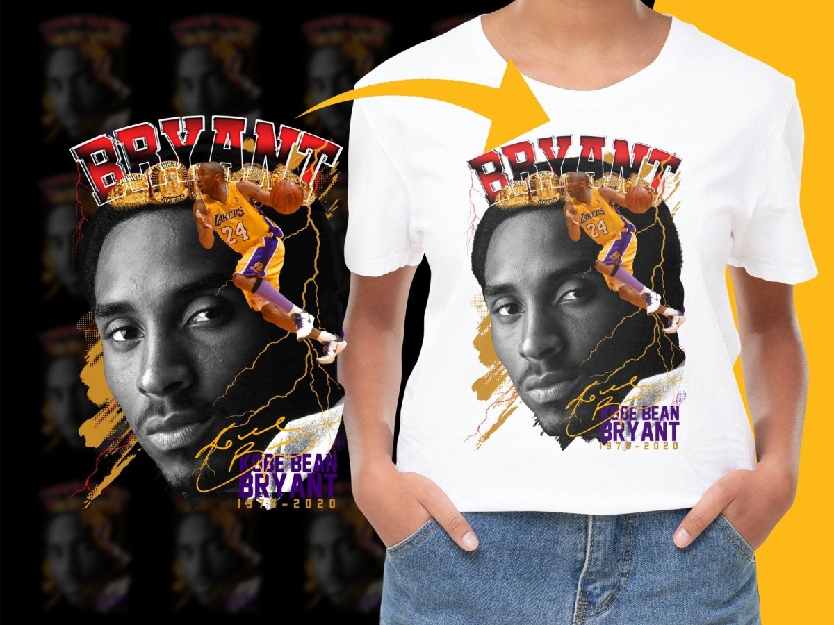 Iconic Sports Legend Tribute Lakers Kobe Bryant PNG File - Teepew