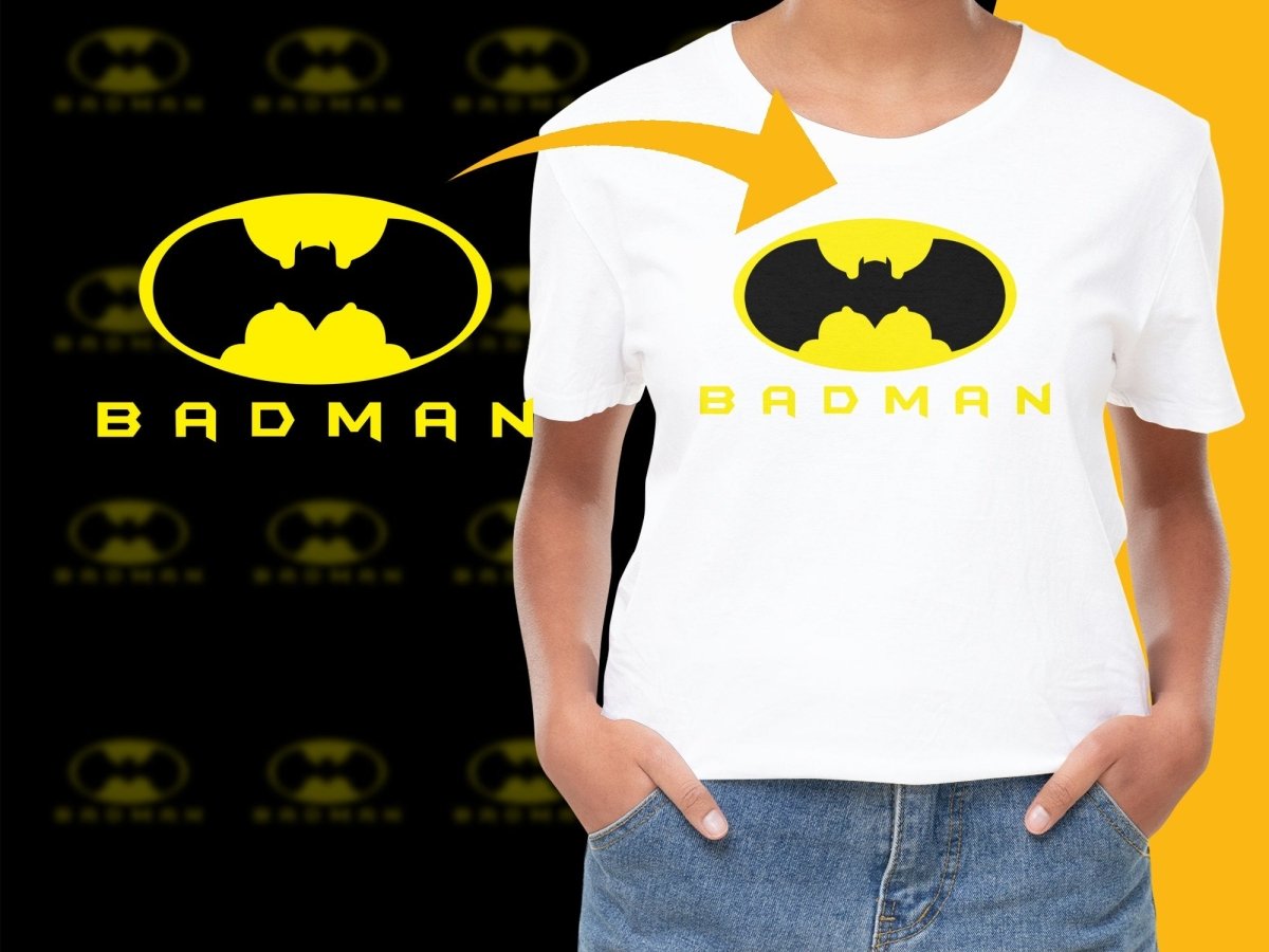 Iconic Superhero Emblem Badman Graphic PNG File - Teepew