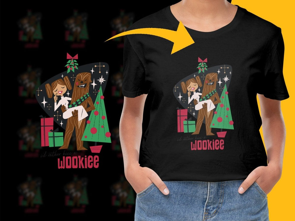 I'd Rather Kiss a Wookiee Christmas Fun PNG File - Teepew