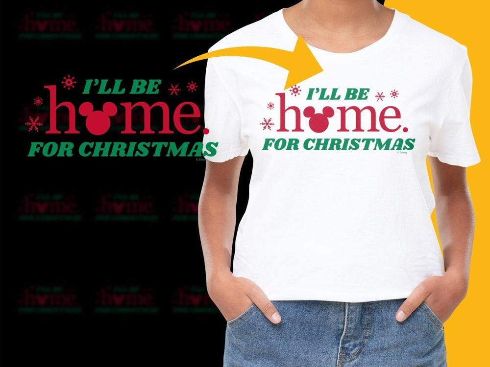 I'll Be Home For Christmas Mickey Mouse PNG File - Teepew