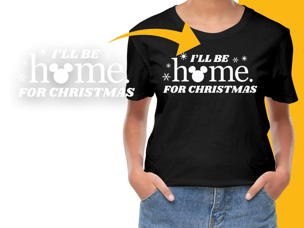 I'll Be Home For Christmas Mickey Mouse PNG File - Teepew