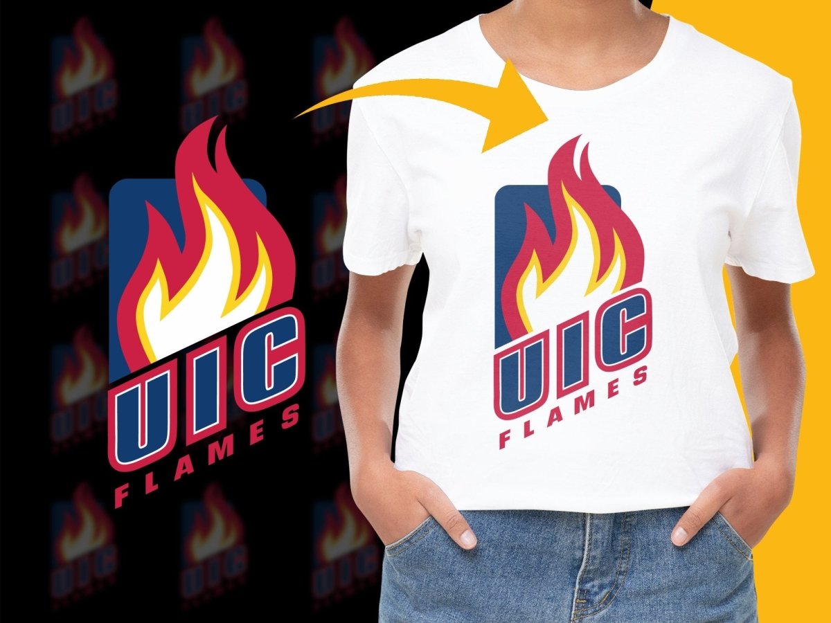 Illinois Chicago Flames College Football PNG File - Teepew