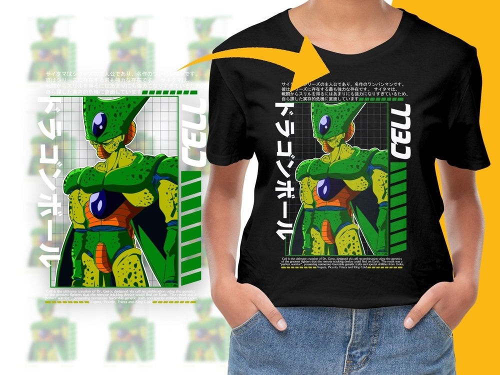 Imperfect Cell Anime Character Design PNG File - Teepew