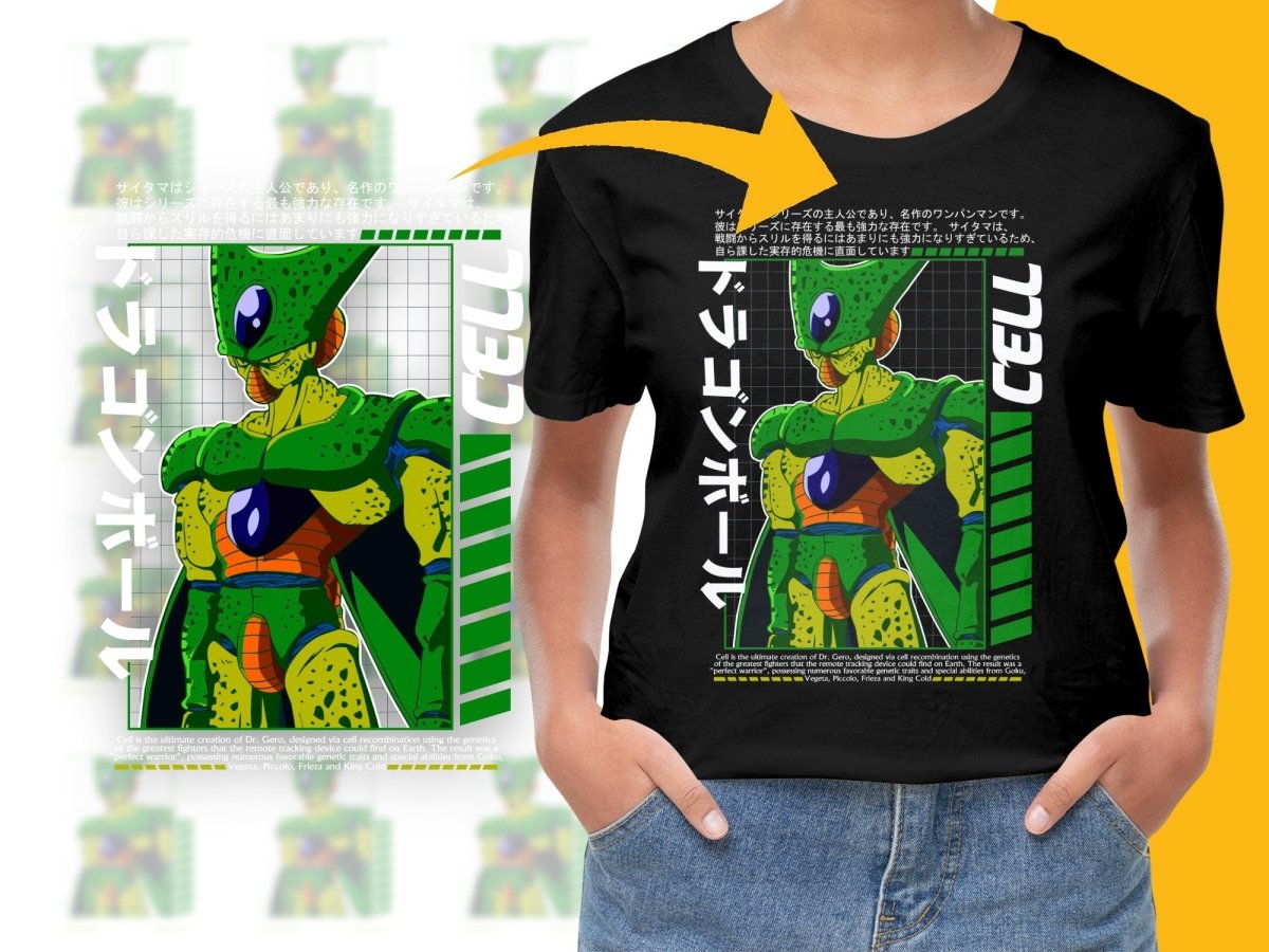 Imperfect Cell Anime Character Design PNG File - Teepew