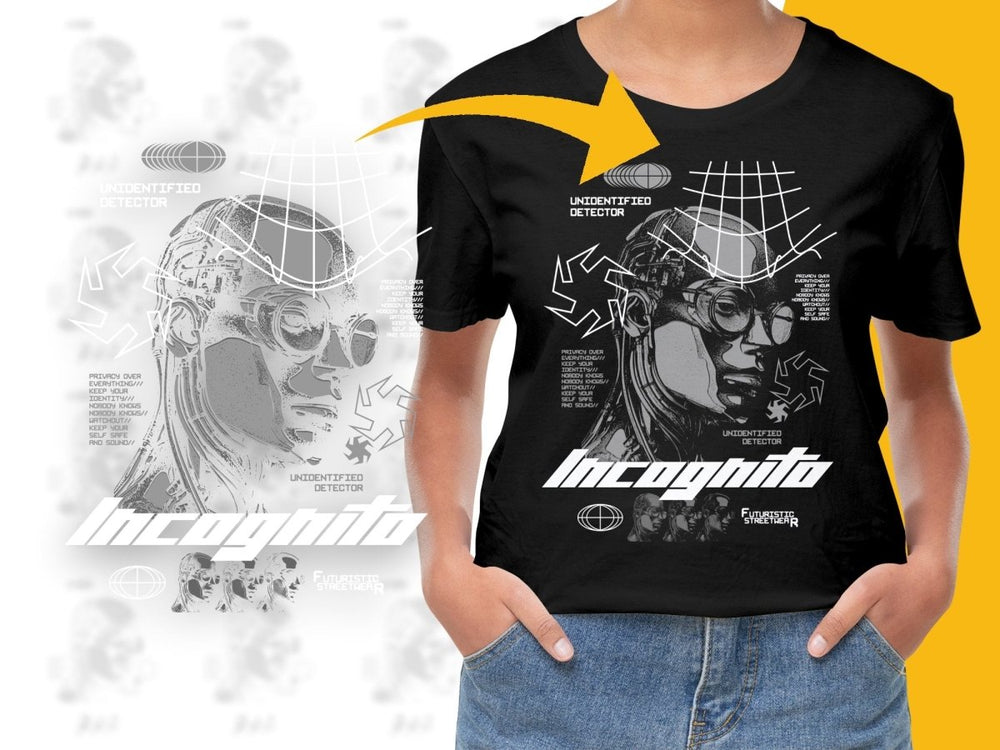 Incognito Unidentified Detector Futuristic Streetwear PNG File - Teepew
