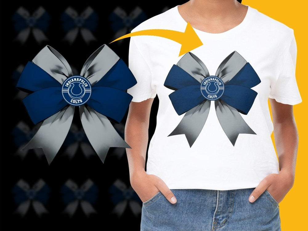 Indianapolis Colts Bow Design Unique Fan PNG File - Teepew