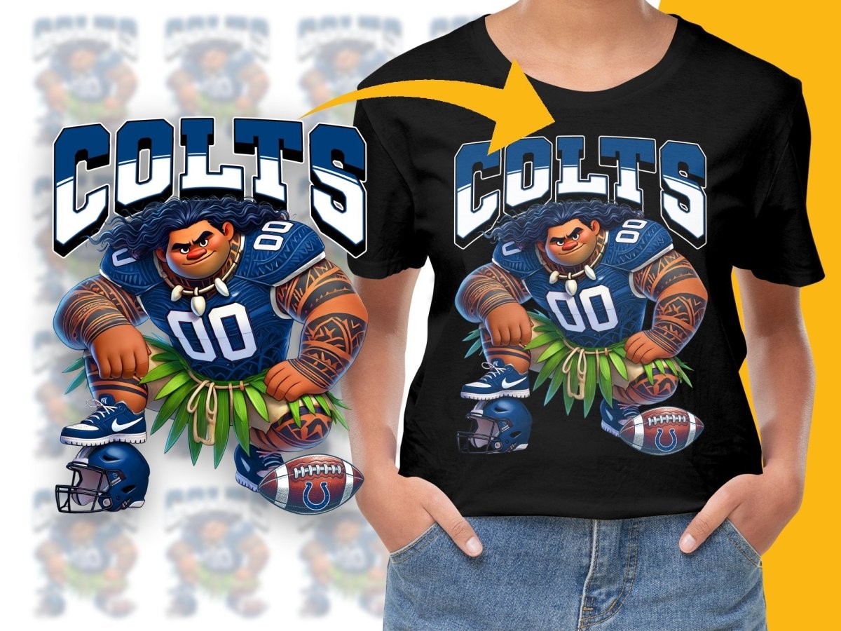 Indianapolis Colts Defensive Angle Maui Moana PNG File - Teepew