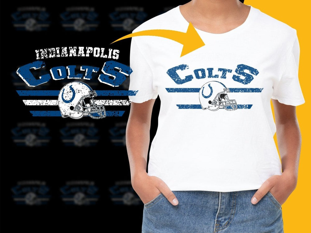 Indianapolis Colts Distressed Logo Football PNG File - Teepew