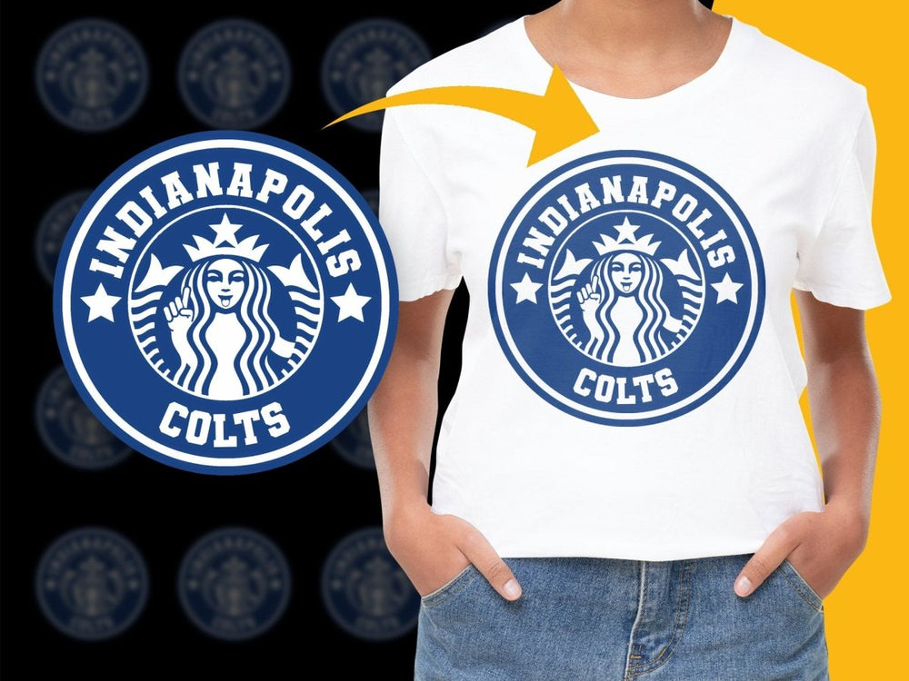 Indianapolis Colts Graphic Logo Fan Wear PNG File - Teepew