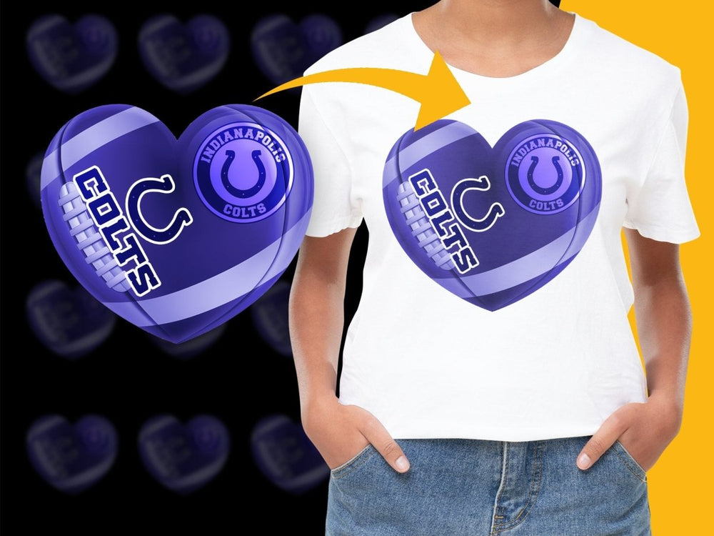 Indianapolis Colts Heart Design Graphic PNG File - Teepew