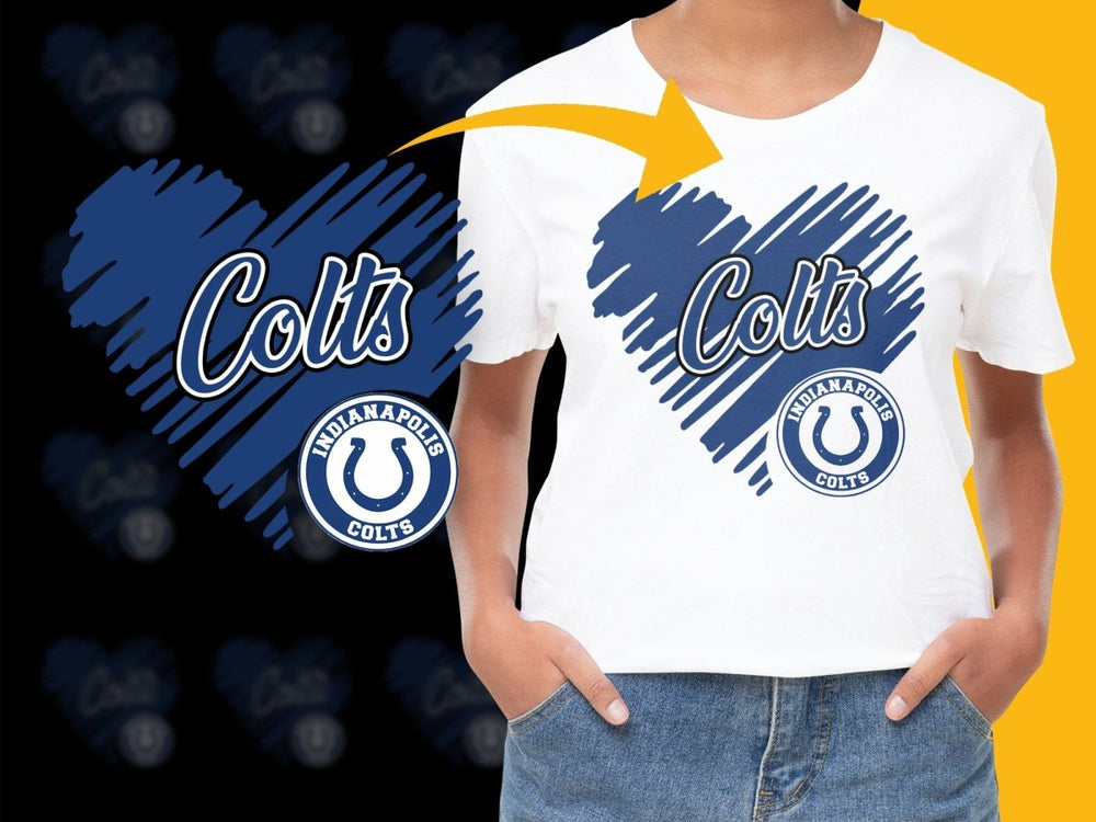 Indianapolis Colts Heart Logo Graphic PNG File - Teepew