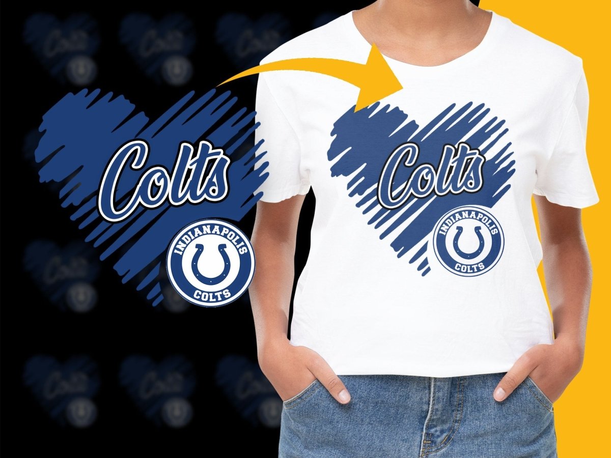 Indianapolis Colts Heart Logo Graphic PNG File - Teepew