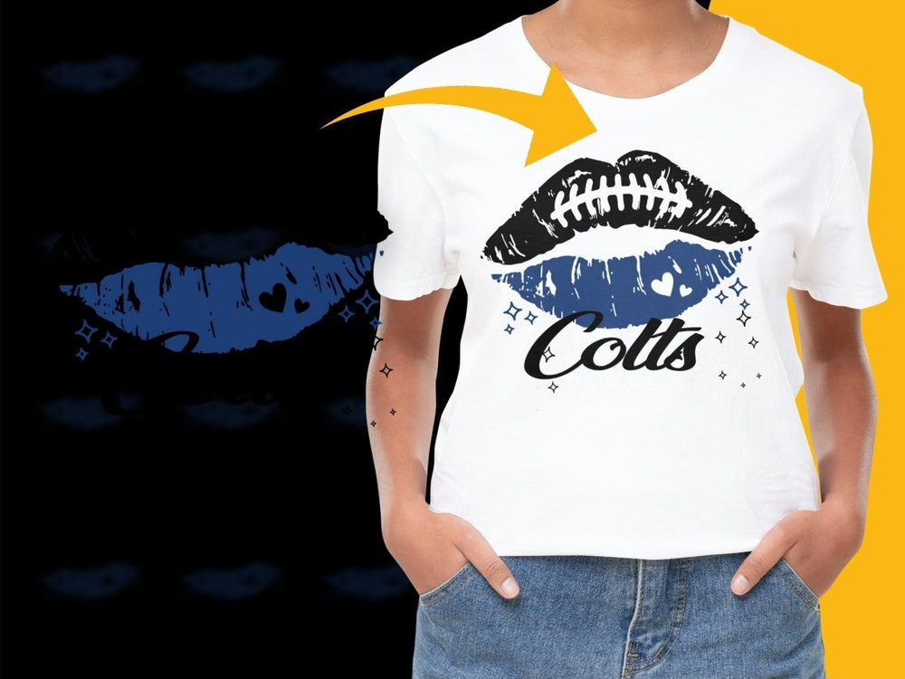 Indianapolis Colts Lip Print Graphic PNG File - Teepew