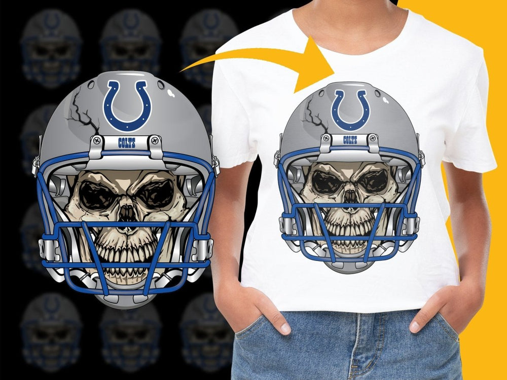 Indianapolis Colts Skull Helmet Graphic PNG File - Teepew