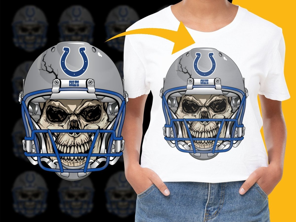 Indianapolis Colts Skull Helmet Graphic PNG File - Teepew