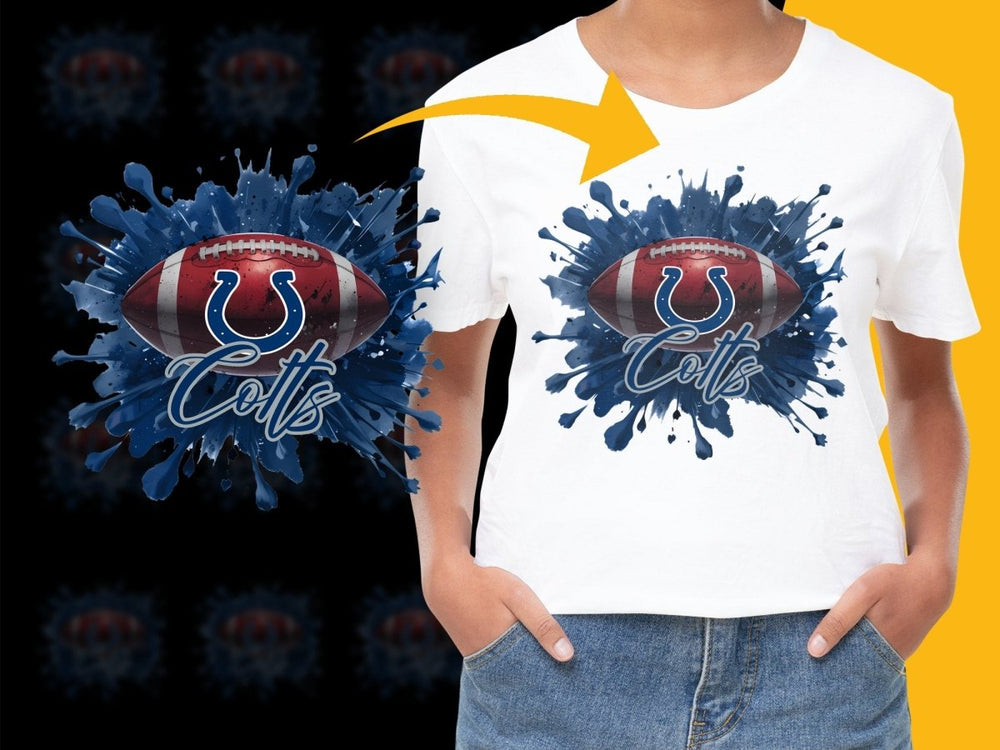 Indianapolis Colts Splatter Art Graphic PNG File - Teepew