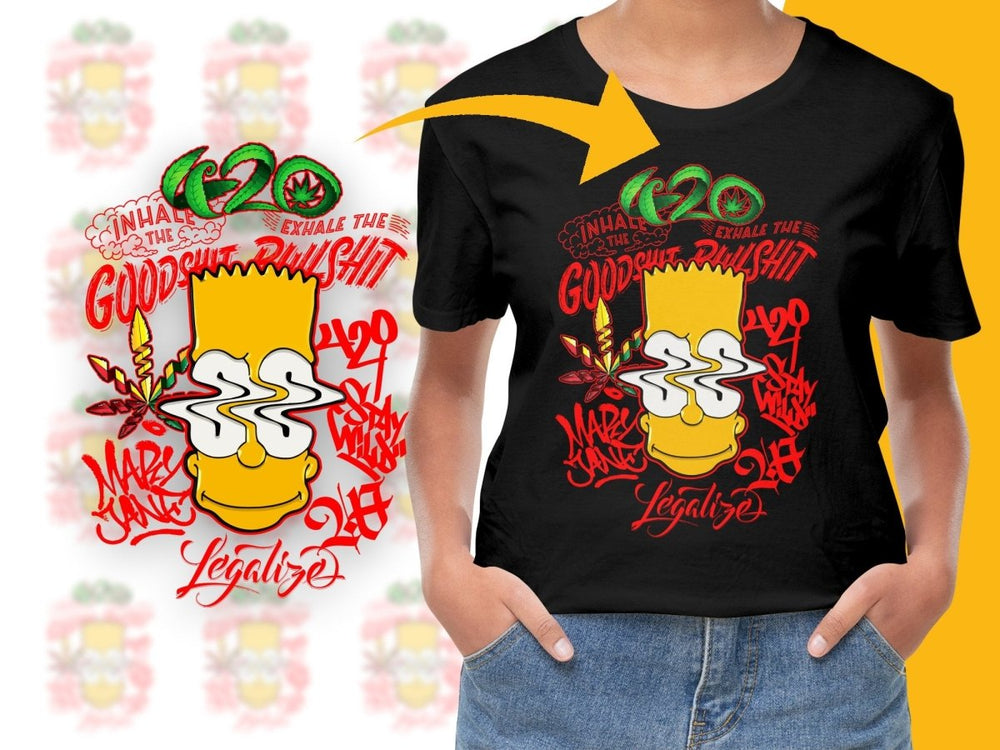Inhale the Goodshit Exhale the Bullshit Bart PNG File - Teepew