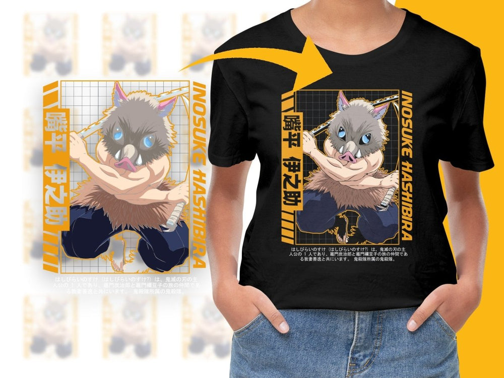 Inosuke Hashibira Action Pose Graphic PNG File - Teepew