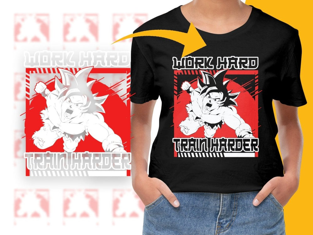 Inspirational Work Hard Train Harder Anime PNG File - Teepew