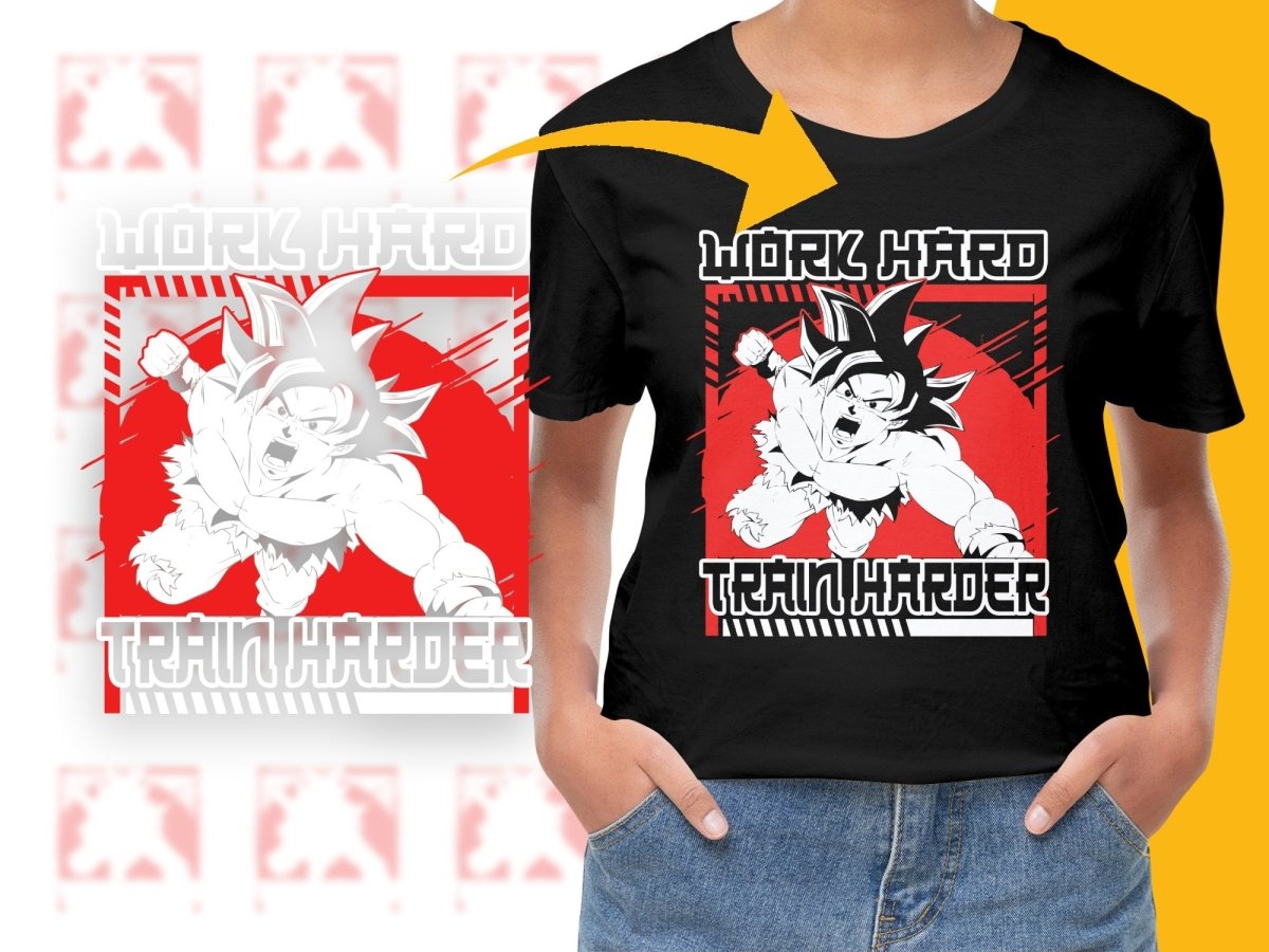 Inspirational Work Hard Train Harder Anime PNG File - Teepew
