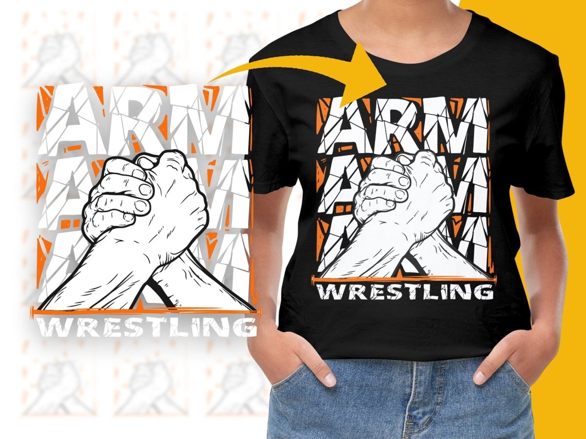 Inspiring Arm Wrestling Graphic Design PNG File - Teepew
