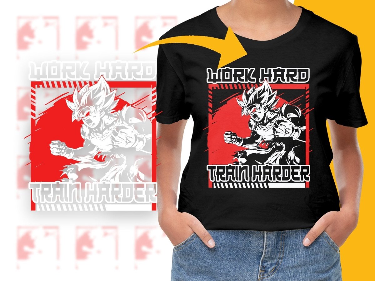 Inspiring Work Hard Train Harder Anime Goku PNG File - Teepew