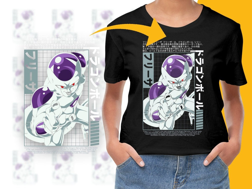 Intense Anime Villain Frieza Graphic PNG File - Teepew