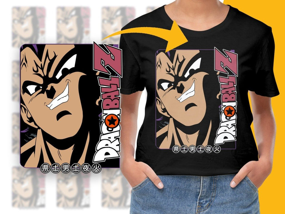 Intense Vegeta Dragon Ball Z Themed Graphic PNG File - Teepew