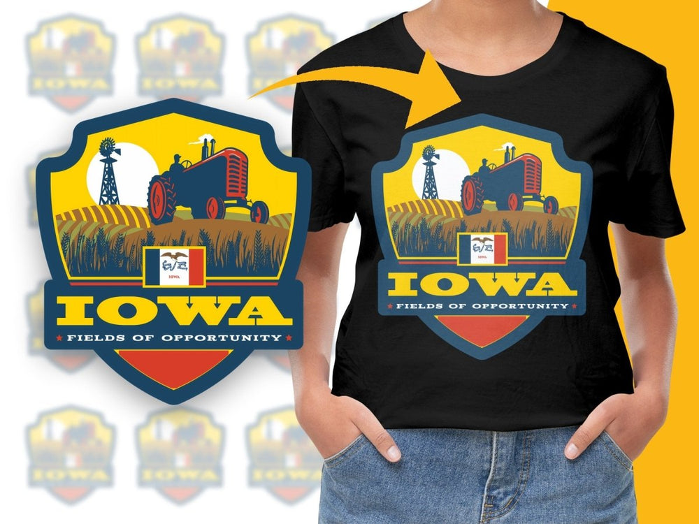 Iowa Fields of Opportunity Vintage Design PNG File - Teepew