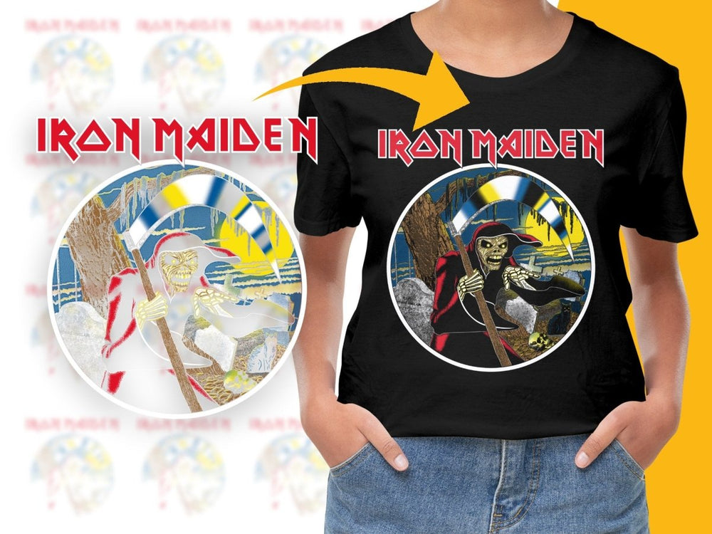 Iron Maiden Grim Reaper and Death Playful Art PNG File - Teepew