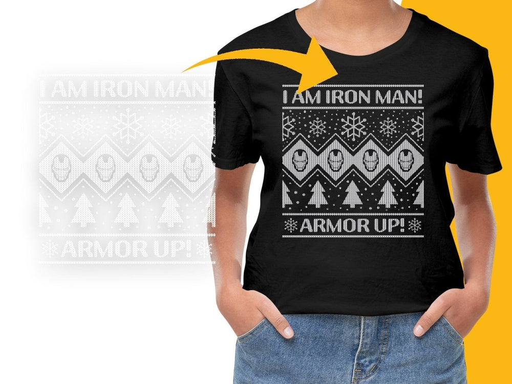 Iron Man Christmas Armor Up Knit Style PNG File - Teepew