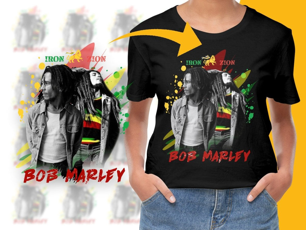 Iron Zion Bob Marley Casual PNG File - Teepew