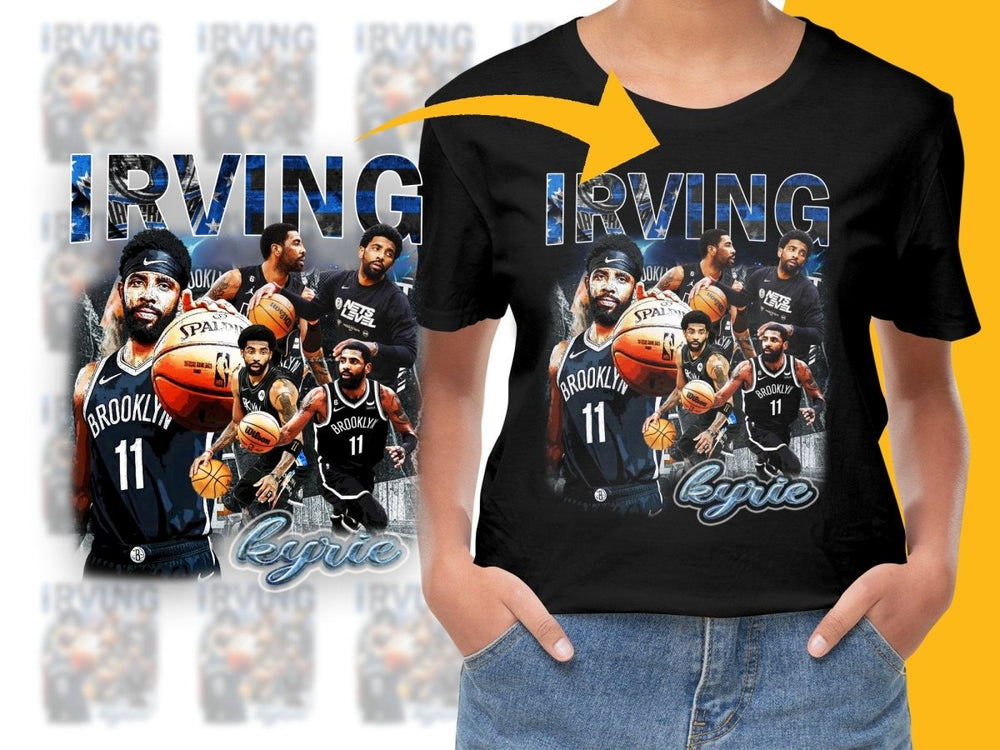 Irving Kyrie Brooklyn Nets Basketball Legend Bootleg PNG File - Teepew
