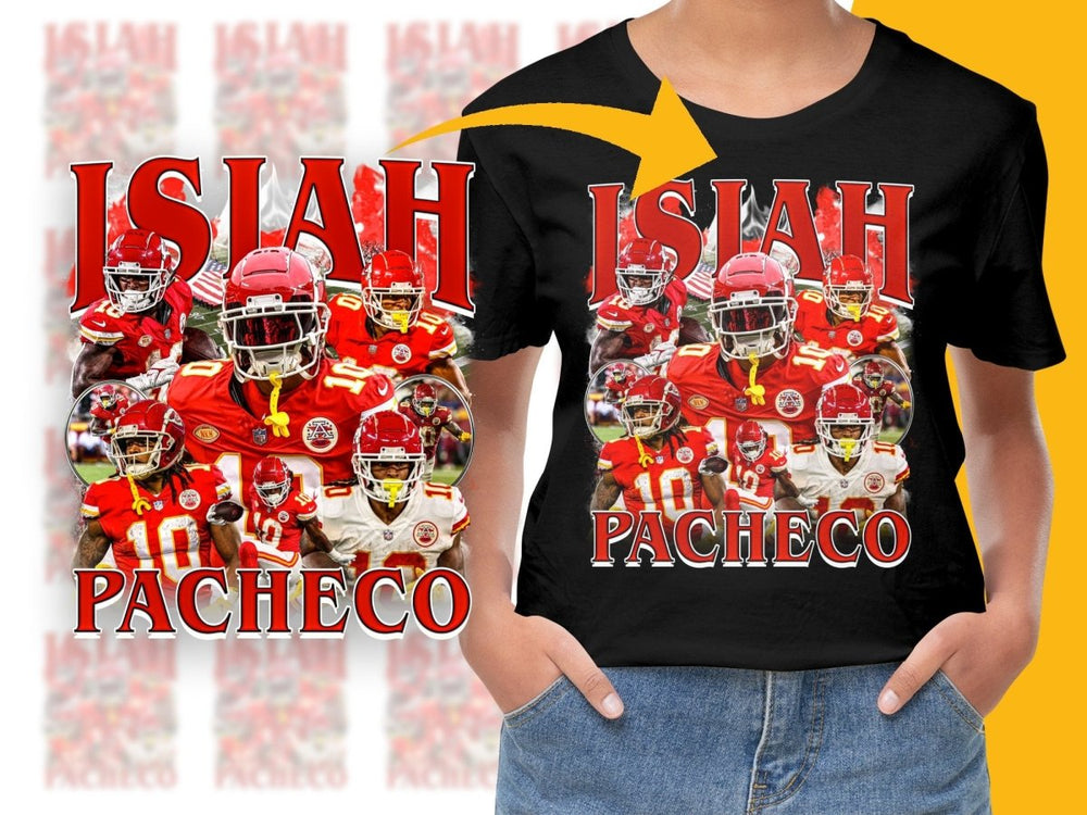 Isiah Pacheco Bootleg Fan Art Sports Graphic PNG File - Teepew