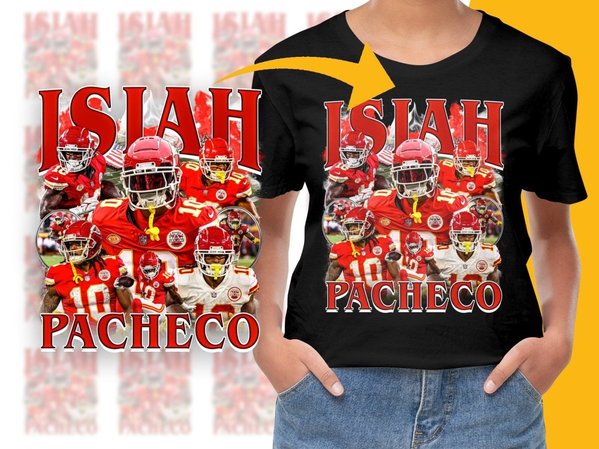 Isiah Pacheco Bootleg Fan Art Sports Graphic PNG File - Teepew
