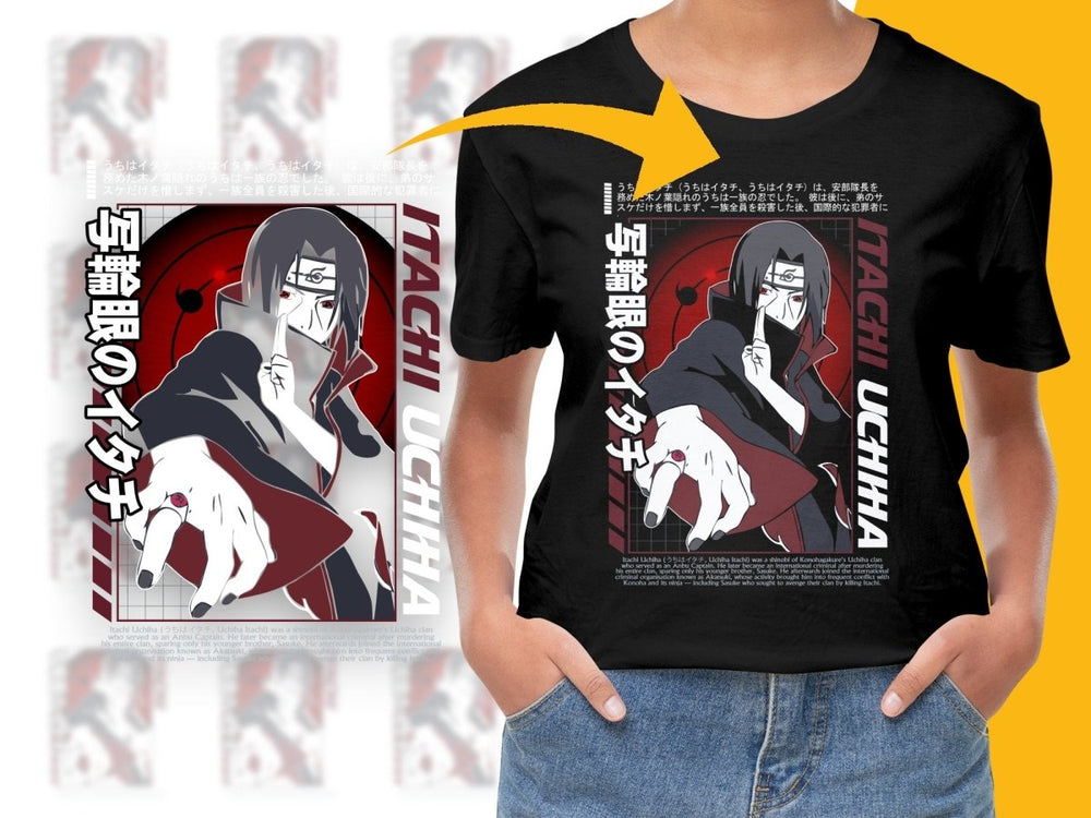 Itachi Uchiha Anime Character Graphic Design PNG File - Teepew