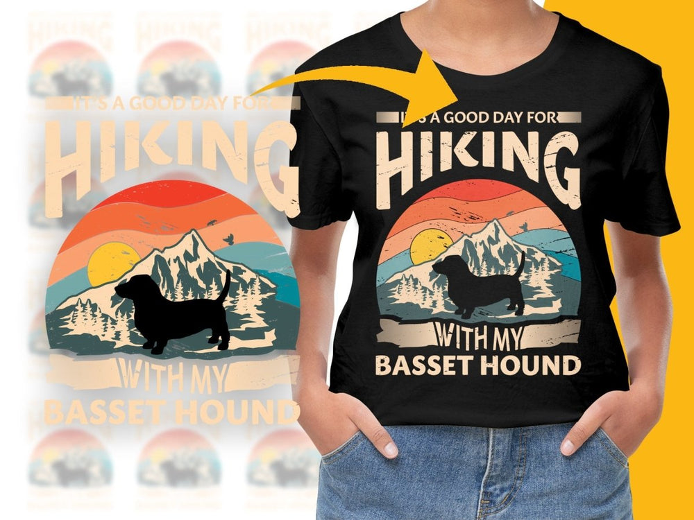 It's a Good Day for Hiking with My Basset Hound PNG File - Teepew