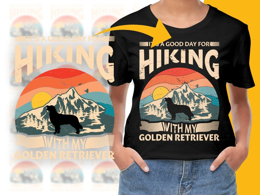 It's a Good Day for Hiking with My Golden Retriever PNG File - Teepew